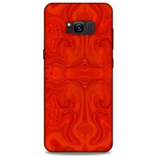 Mermer Desenli (39) Tema Liquid Crystal Kılıf Falu Kırmızı Samsung Galaxy S8 Plus Kılıf