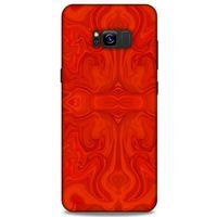 Mermer Desenli (39) Tema Liquid Crystal Kılıf Falu Kırmızı Samsung Galaxy S8 Plus Kılıf