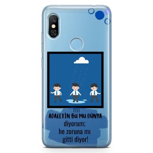 Xiaomi Redmi Note 6 Pro Kılıf Adaletin Bumu Dünya Arka Kapak Koruma Desenli Full Koruyucu