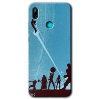 MRCİLETİSİM Huawei P smart 2019 Kılıf HD Desen Baskılı Arka Kapak + Temperli Cam - Avengers Team