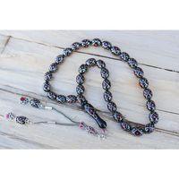 Oltu Taşı Beyzi Fiyonk Kırmızı İşlemeli Tespih