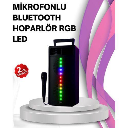 Renkli Işıklı Bluetooth Hoparlör – Taşınabilir, Güçlü Ses Performansı
