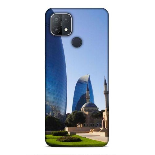 Oppo A15s Uyumlu Kılıf Azarbaijan (37) Silicone Cover Kule ve Camii