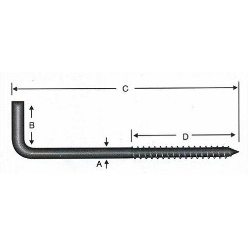 Vidalı Korniş Çivi No:7 - 4x70 - 100 Adet