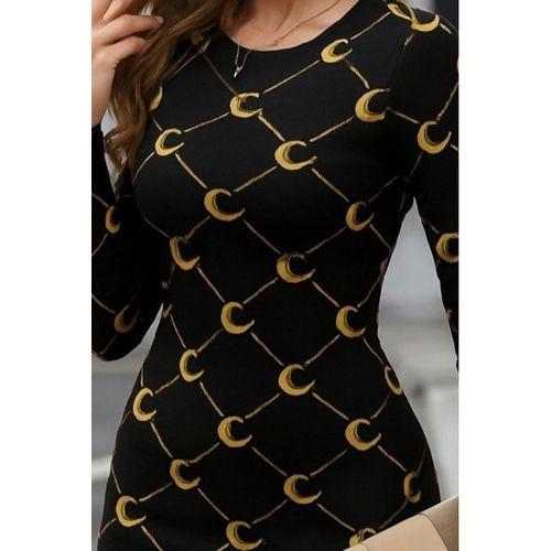 Kadın Bisiklet Yaka Uzun Kol Triko Mini Boy Elbise