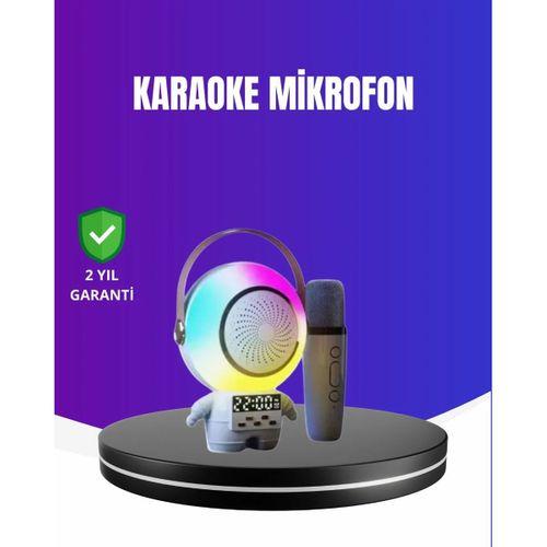 Rgb Işıklı Astronot Bluetooth Hoparlör Karaoke Mikrofonlu