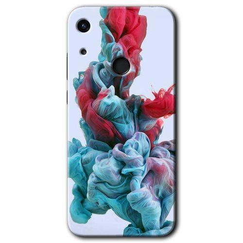 Huawei Y6s 2019 Kılıf Baskılı Kapak - Renkli Karışım + 5D Tam Kaplayan Cam