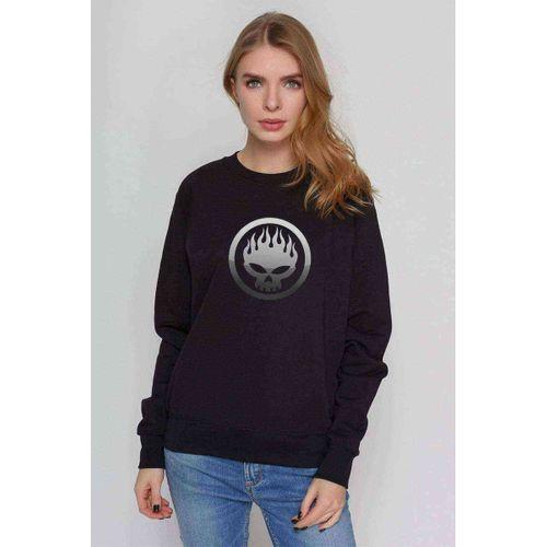 The Offspring Baskılı Siyah Kadın Sweatshirt