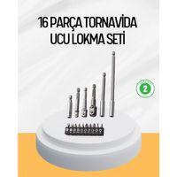 Ergonomik 16 Parça Bits Tornavida Uç Ve Adaptör Seti