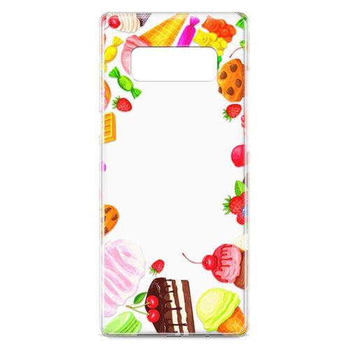 Samsung Galaxy Note 8 Kılıf Dondurma Pasta Arka Kapak Koruma Desenli Full Koruyucu
