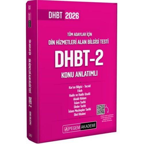 2026 Din Hizmetleri Alan Bilgisi Testi DHBT 2 Konu Anlatımlı Pegem Yayınları