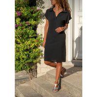 Kadın Polo Yaka Detaylı Aerobin Kumaş Elbise