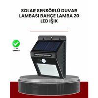 Bahçe Ve Dış Mekanlar İçin Güneş Enerjili 20 Led Hareket Sensörlü Lamba