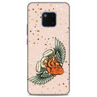 Lopard Huawei Mate 20 Pro Uyumlu Kılıf Tattoo's (27) Tasarımlı Kılıf Kalp Dövmesi