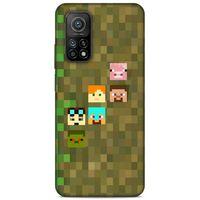 Lopard Xiaomi Mi 10T 5G Uyumlu Kılıf PiXel (14) Lansman Kılıf Minecraft Karakterleri