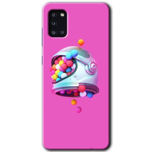 Samsung Galaxy A31 Kılıf Baskılı Kapak - Uzay Başlığı +Tam Ekran Koruyucu