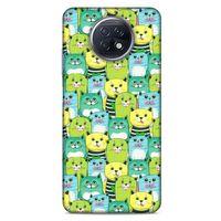 Lopard Xiaomi Redmi Note 9T Uyumlu Kılıf Kediler (37) Silicone Cover Mavi Sarı