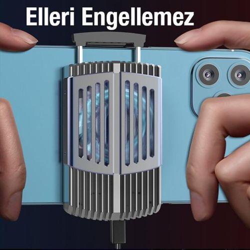 MEMO DL08 Yarı İletken Telefon Soğutma Fanı Radyatör Soğutucu Gri