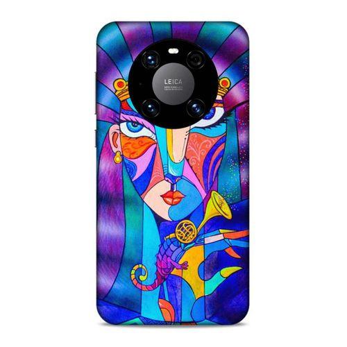 Lopard Huawei Mate 40 Pro Uyumlu Kılıf Sürreal Yüzler ♀ (49) Ultra Silikon Kılıf Baskılı