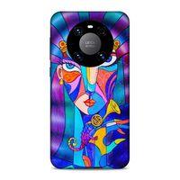 Lopard Huawei Mate 40 Pro Uyumlu Kılıf Sürreal Yüzler ♀ (49) Ultra Silikon Kılıf Baskılı