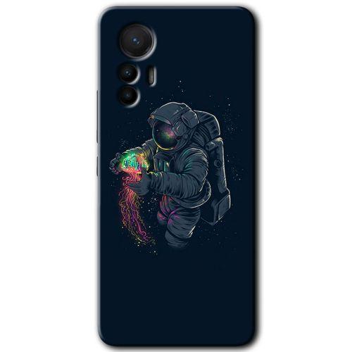 Xiaomi Mi 12 Lite HD Baskılı Kılıf + 9D Tam Ekran Koruyucu - Astronot Kıyafeti