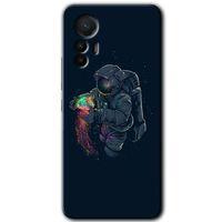 Xiaomi Mi 12 Lite HD Baskılı Kılıf + 9D Tam Ekran Koruyucu - Astronot Kıyafeti