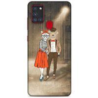 Samsung Galaxy A21s Kılıf FunnyMaX (31) TPU Kılıf Kahverengi