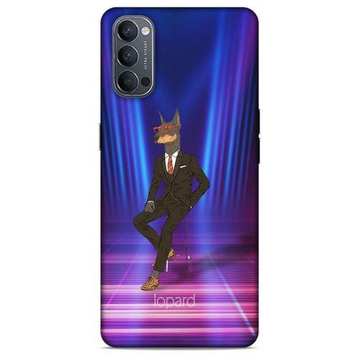 Oppo Reno 4 Kılıf FunnyMaX (44) Tough Armor Kılıf Fuşya Doberman