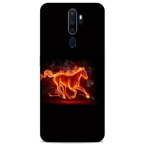 Lopard Oppo A9 2020 Uyumlu Kılıf FireX (28) Arka Kapak Ateşli At