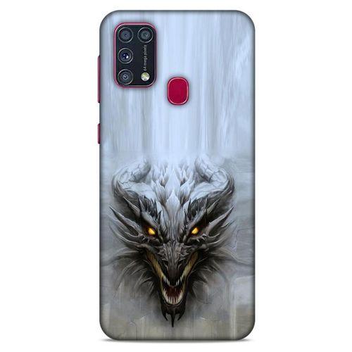 Samsung Galaxy M31 Kılıf Dragons (11) Tam Koruma Beyaz Ejderha