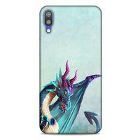 Samsung Galaxy M10 Kılıf Dragons (19) Kılıfları Mavi Ejderha