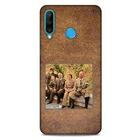 Huawei P30 Lite Kılıf Atatürk (25) Antişok Kapak Kahve Kumlar