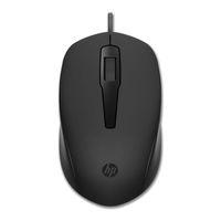 HP 150 240J6AA Siyah Kablolu Optik Kablolu Mouse 1600 DPI Optik Sensörlü