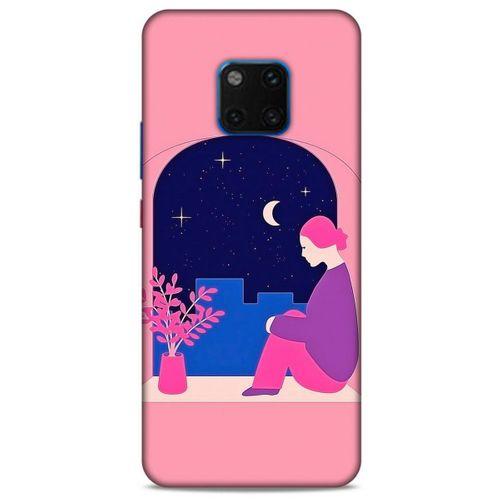 Huawei Mate 20 Pro Kılıf Depresyon (3) Kapak Lacivert Turuncu