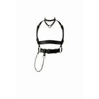 Siyah Kadın Kemer Zincir Detaylı Deri Vücut Aksesuarı - Brf1266