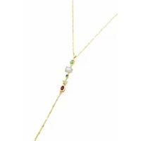 Taşlı Y Kolye - Altın