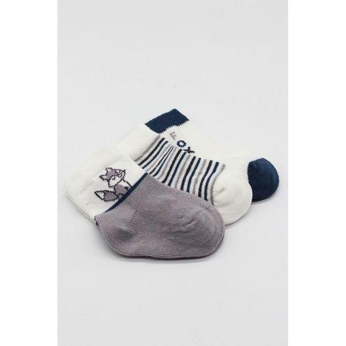Bistyle 3'Lü Penye Soket Çorap BS10109 Gri
