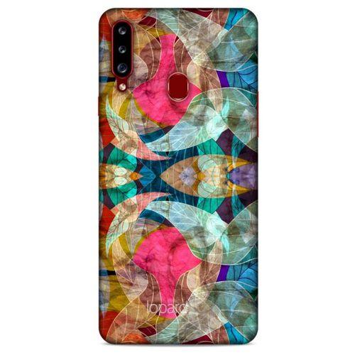 Samsung Galaxy A20s Kılıf Pastel Renkler (10) Full Koruma Kılıfı Fuşya Yeşil