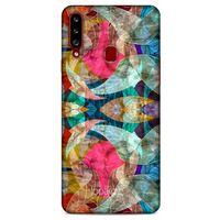 Samsung Galaxy A20s Kılıf Pastel Renkler (10) Full Koruma Kılıfı Fuşya Yeşil