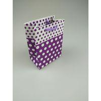 KARTON ÇANTA MOR PUANLI 8CM X 11CM - 1 ADET