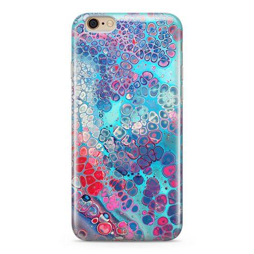 Apple iPhone 6 6s Kılıf Mermer Bubbles Arka Kapak Koruma Desenli Full Koruyucu