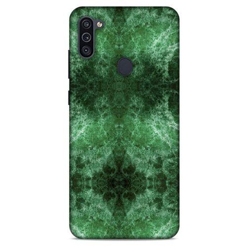 Mermer Desenli (12) Tema Koruyucu Silikon Yeşil Samsung Galaxy M11 Kılıf
