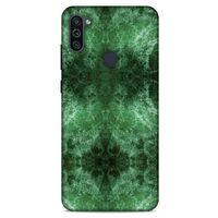 Mermer Desenli (12) Tema Koruyucu Silikon Yeşil Samsung Galaxy M11 Kılıf