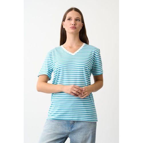 ALEXANDERGARDI V Yaka Çizgili T-shirt