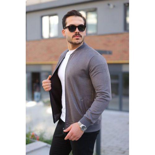 Erkek Scuba Süet Kumaş Bomber Hırka