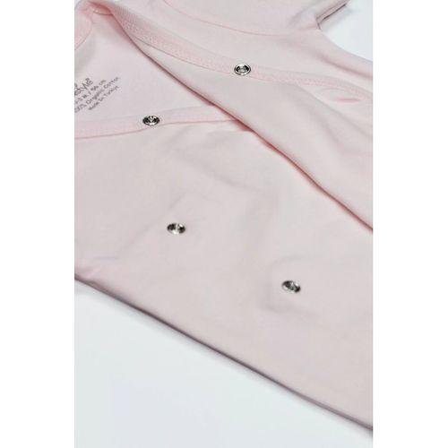 Bistyle Organik Natural Basic Style Kruvaze Uzun Kol Body Bs17102 Pembe