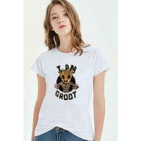 I Am Groot Sarmaşık Baskılı Beyaz Kadın Tshirt