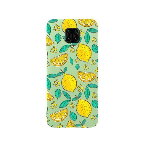 Xiaomi Redmi Note 9s Limon Desenli Premium Silikonlu Yeşil Telefon Kılıfı