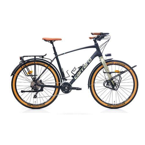 Carraro CR-T Trail 27.5 Jant 30 Vites Tur Bisikleti Mat Siyah- Yeşil 44 cm