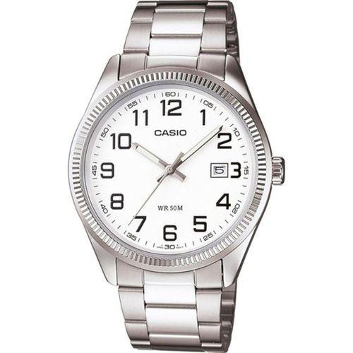 Casio MTP-1302D-7BVDF Quartz Çelik Gri Beyaz Kadran 5 ATM 39 mm Erkek Kol Saati